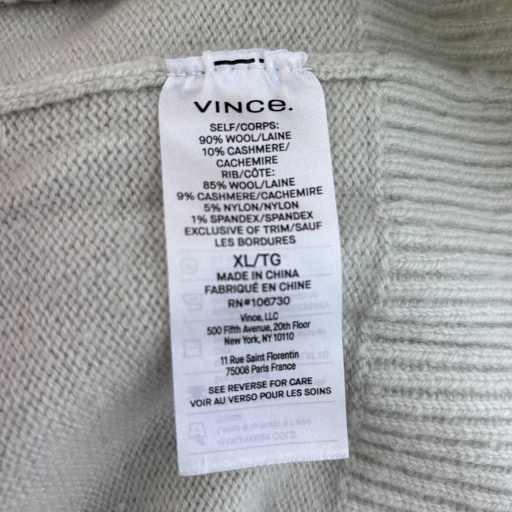 Vince Wool Cashmere Cream Long Grandpa Cardigan Size XL - Picture 5 of 6